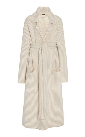 Joseph - Oversized Striped Wool-Blend Robe Coat  | Moda Operandi
