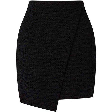 Black Wrap Mini Skirt