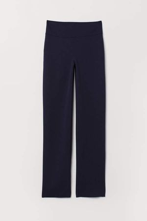 Creped Jersey Pants - Blue