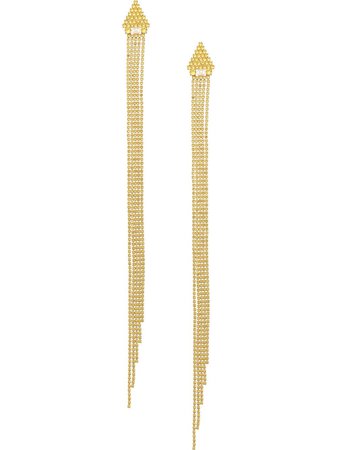 Gold Gucci Single Earring With Crystals | Farfetch.com