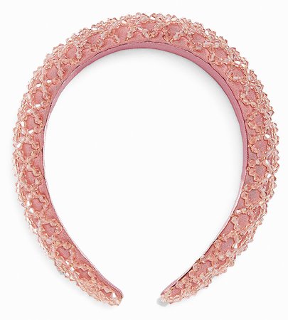Zara Sparkly Padded Pink Headband