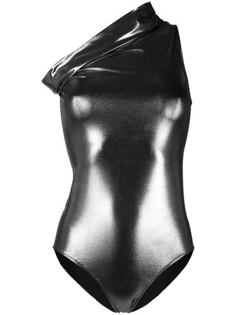 Rick Owens off-shoulder metallic-effect Swimsuit - Farfetch