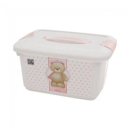 Caixa Organizadora Baby Urso Rosa 5,2 Litros 8205 Plasutil nas Lojas Americanas.com