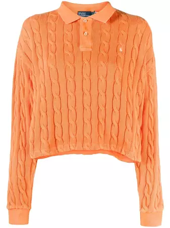 Polo Ralph Lauren cable-knit Cotton Polo Shirt - Farfetch