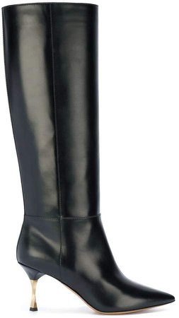mid-calf boots with screw heel