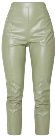 PLT Sage leather trousers