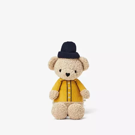 Teddy bear shape curly hair wearing hat plush toy yellow backpack bear backpack| | - AliExpress