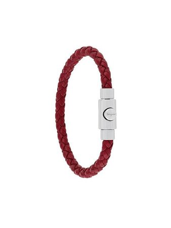 Salvatore Ferragamo braided press clasp bracelet