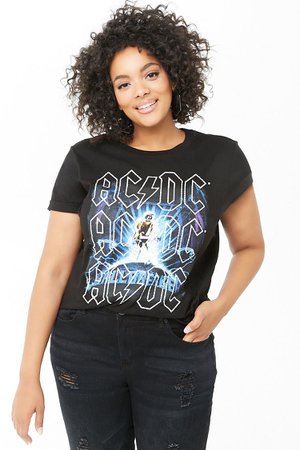 Plus Size ACDC Band Tee