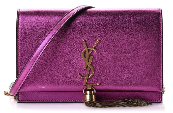Purple Metallic YSL Bag