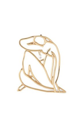 18k Yellow Gold Body Diamond Earrings By Persée | Moda Operandi