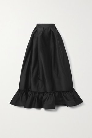 AZ Factory - Switchwear Bow-detailed Recycled Duchesse-satin Maxi Skirt - Black