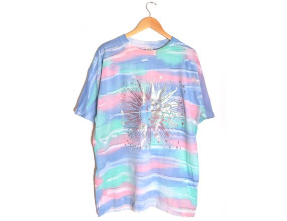 90s Sun Celestial Shirt Size OSFA XL Tie Dye Hippie | Etsy
