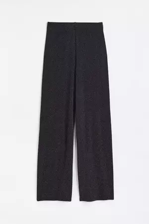 Wide-leg Jersey Pants - Black/glittery - Ladies | H&M US