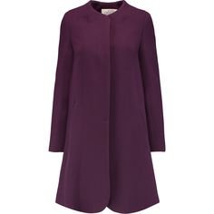 (38) Pinterest - Goat Redgrave wool-crepe coat ($355) ❤ liked on Polyvore featuring outerwear, coats, plum, wool coats, purple coat, goat co | My Polyvore Finds