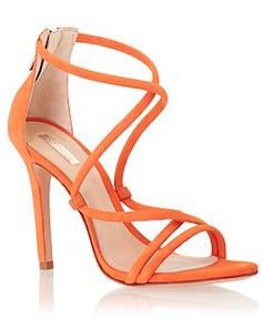 (96) Pinterest - lovely orange strappy heels | Orange