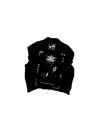 metalhead vest with patches (back)
