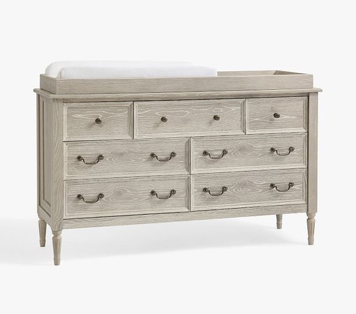 Blythe Extra Wide Changing Table Dresser & Topper | Pottery Barn Kids