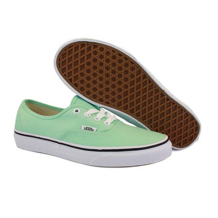 Vans Authentic TSV8GC Womens Canvas Laced Trainers Light Green