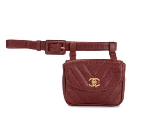 Chanel v-stitch waist bag
