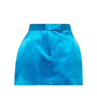 ALEX PERRY Jacks cotton-blend satin miniskirt