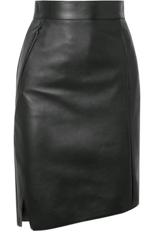 Akris | Asymmetric leather skirt | NET-A-PORTER.COM
