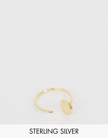 ASOS DESIGN sterling silver with gold plate nose ring | ASOS