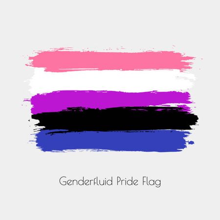 genderfluid flag face paint