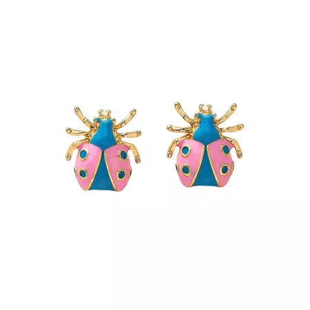 Pink and Blue Ladybug Post Earrings – Dorothea's Closet Vintage