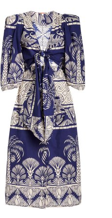 Johanna Ortiz Any Route Goes Printed Cotton Dress