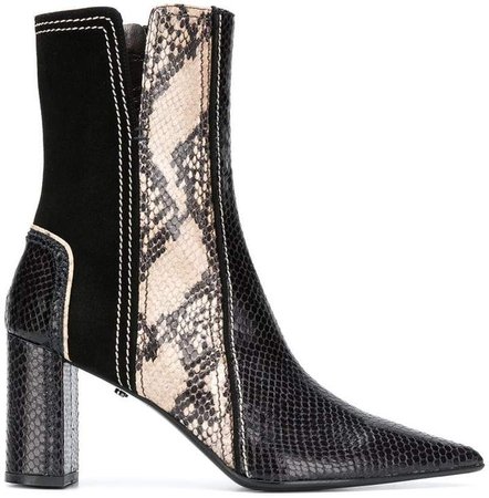 Dorothee snake-effect ankle boots