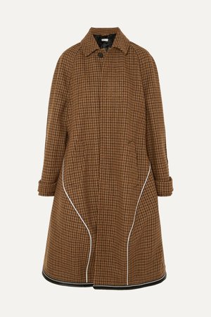 Brown Houndstooth wool-blend coat | Balenciaga | NET-A-PORTER