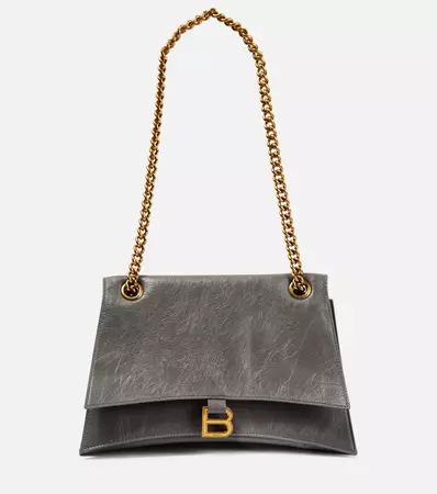 Balenciaga - Crush Medium leather shoulder bag | Mytheresa