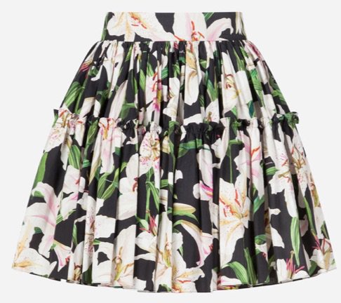 dolce And gabbana floral skirt poppelin