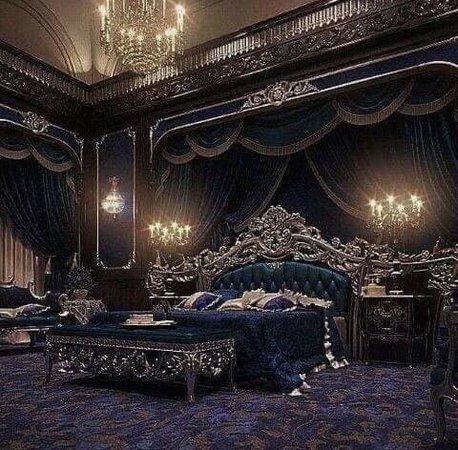 gothic victorian green black goth bed bedroom room home