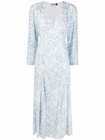 Rixo Clover floral-print V-neck Dress - Farfetch