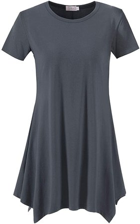 Topdress Women's Loose Fit Swing Shirt Casual Tunic Top for Leggings at Amazon Women’s Clothing store