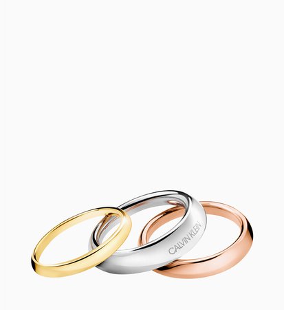 Ring Set - Calvin Klein Groovy CALVIN KLEIN® | KJ8QDR3001SIL