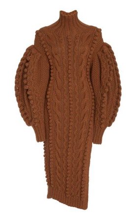knit brown dress