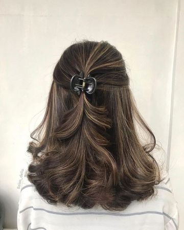 Long Pinned Back Hair by Salon_della on Instagram