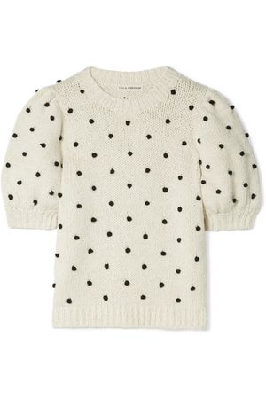 Ulla Johnson | Bettine pompom-embellished cotton sweater | NET-A-PORTER.COM