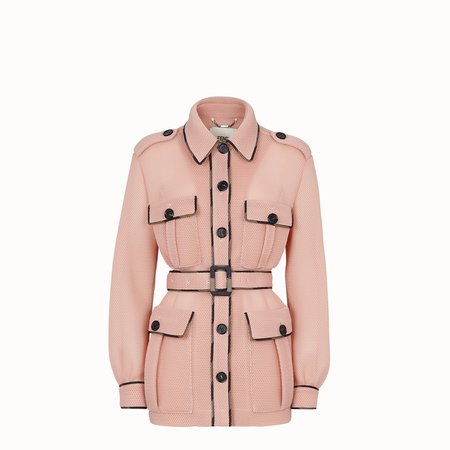 Safari jacket in pink tech mesh - JACKET | Fendi