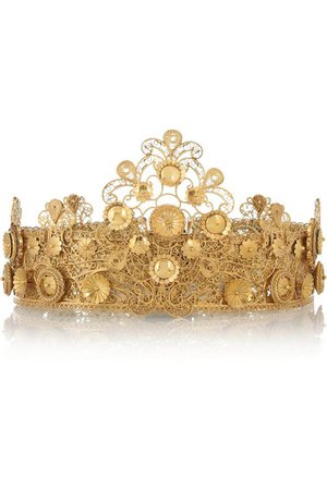 Dolce & Gabbana Gold-plated filigree crown