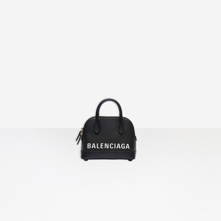 BLACK / WHITE Ville XXS Top Handle Bag for Women | Balenciaga