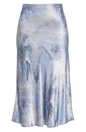 Rails Anya Marbleized Satin Skirt | Nordstrom