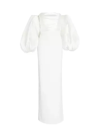 Solace London Carmen Maxi Dress In White | INTERMIX®