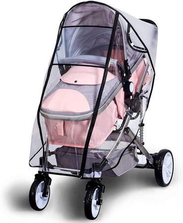 Universal Stroller Rain Cover - Waterproof Windproof Pram Rain Cover, Lightweight Stroller Cover Transparent Flat Optical Window, Suitable for All Models of Strollers : Amazon.com.au: Baby