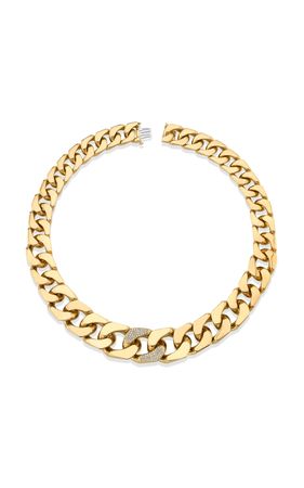 18k Yellow Gold Flat Link Puzzle Necklace By Shay | Moda Operandi