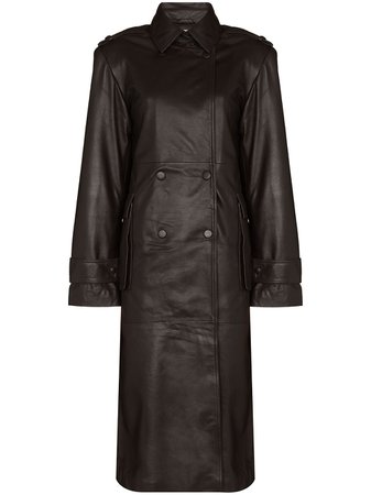 REMAIN Pirene leather trench coat - FARFETCH