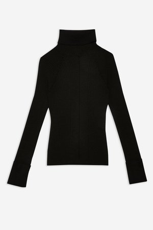 Turn Back Cuff Roll Neck Jumper - Jumpers & Cardigans - Clothing - Topshop